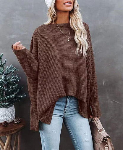 Cheky - Women's Casual Off-the-shoulder Batwing Long Sleeve Pullover Sweater