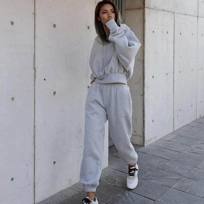 Cheky - New Style Autumn And Winter Women's New Casual Hoodie Coat Sports Suit