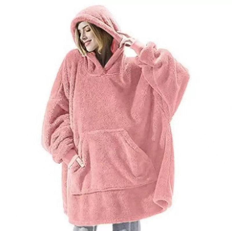 Cheky - Winter Hoodie Sweatshirt With Big Pocket Women Hooded Tops Clothes