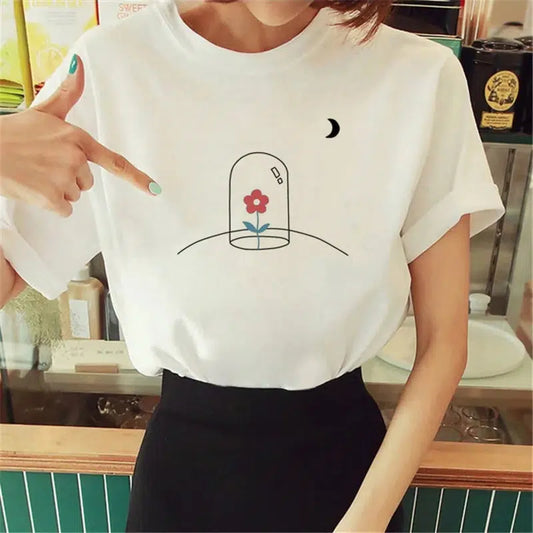 Cheky - Hot Spring Summer Little Prince Graphic Women's T-Shirt Little Prince Graphic Tees Vouge Shirts For women O-Neck Short Sleeve