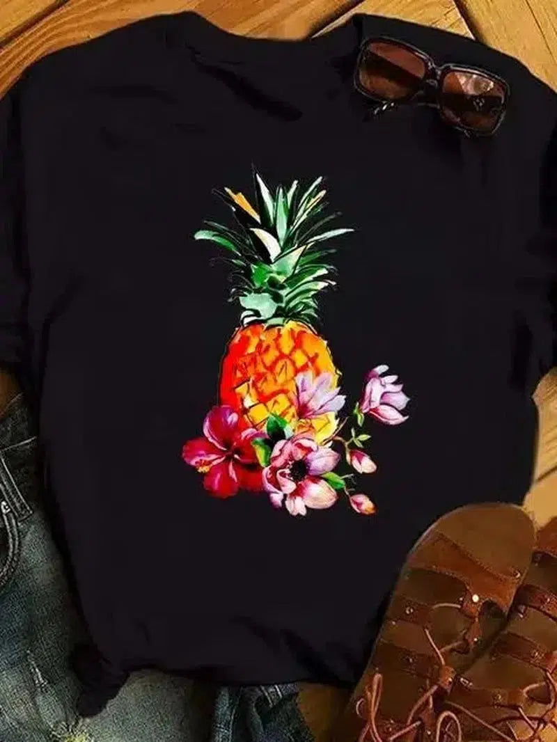 Cheky - Summery Fruit Print T-Shirt