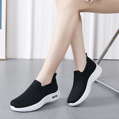 Cheky - Casual Mesh Shoes Sock Slip On Flat Shoes For Women Sneakers Casual Soft Sole Walking Sports Shoe