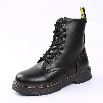 Cheky - Couple Martin Boots Women Black Sewing