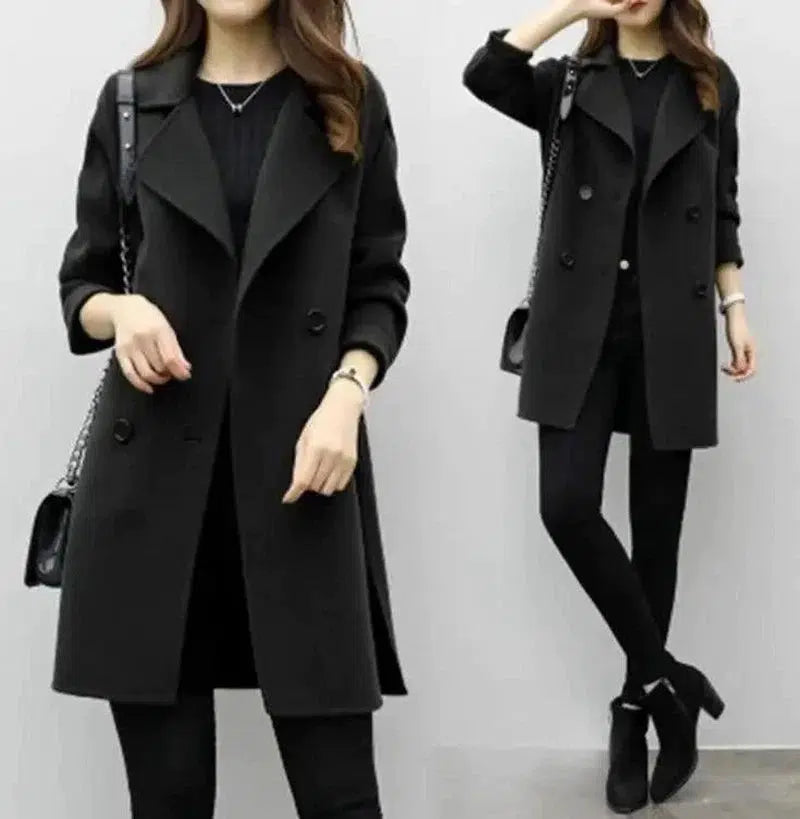 Cheky - Double-breasted woolen coat