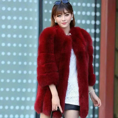 Cheky - Russian imitation fur fur all-in-one women's winter