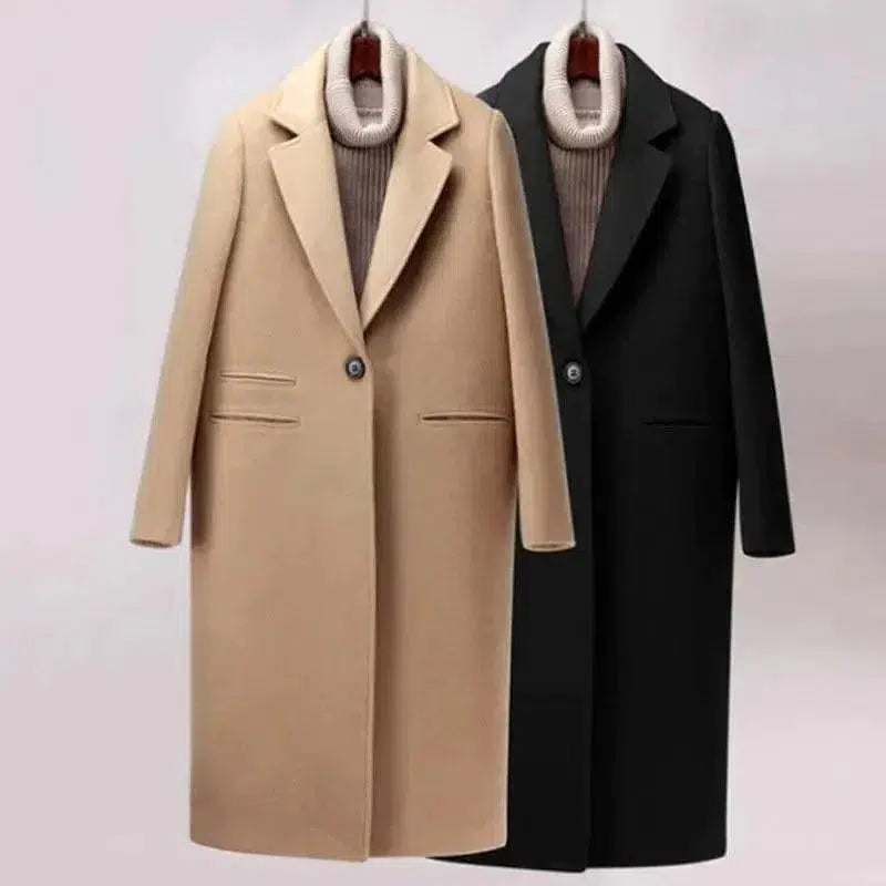 Cheky - Elegant Loose Woolen Coat