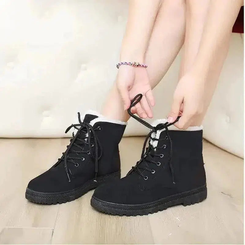 Cheky - Winter Snow Boots With Warm Plush Ankle Boots For Women Shoes