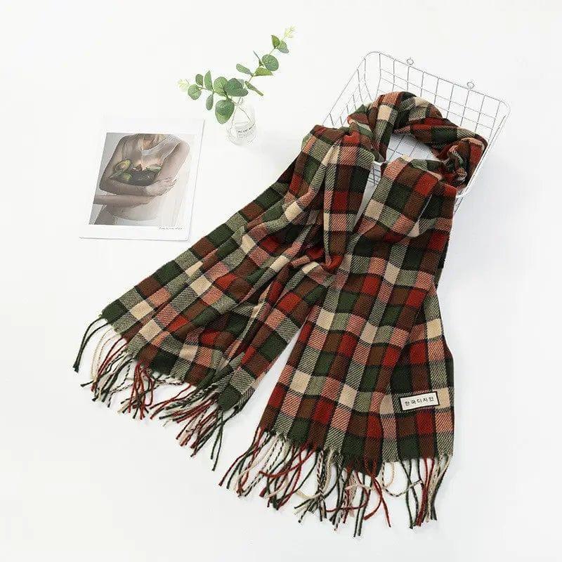 Cheky - Women's Fashion Casual Cashmere Plaid Scarf