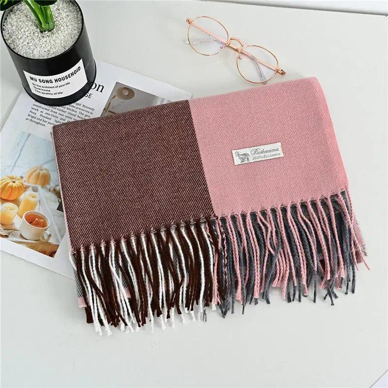 Cheky - Women's Fashion Casual Cashmere Plaid Scarf