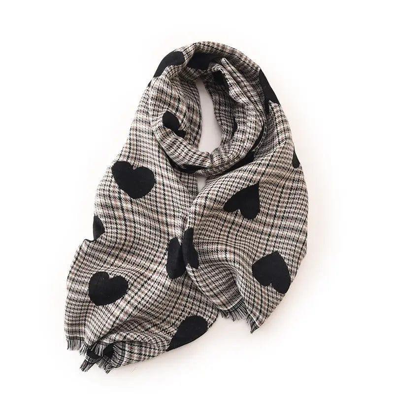 Cheky - Women's Love Print Mid-length Scarf